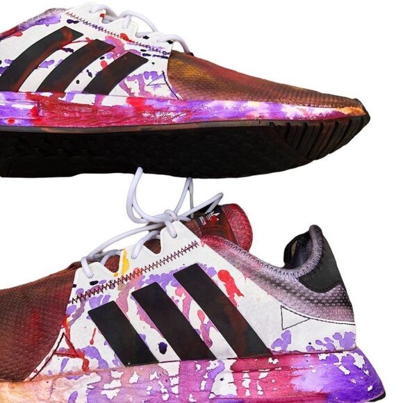 Rare Trashed Tie Dyed Adidas X_PLR Sneakers Size 12 - Picture 2 of 15
